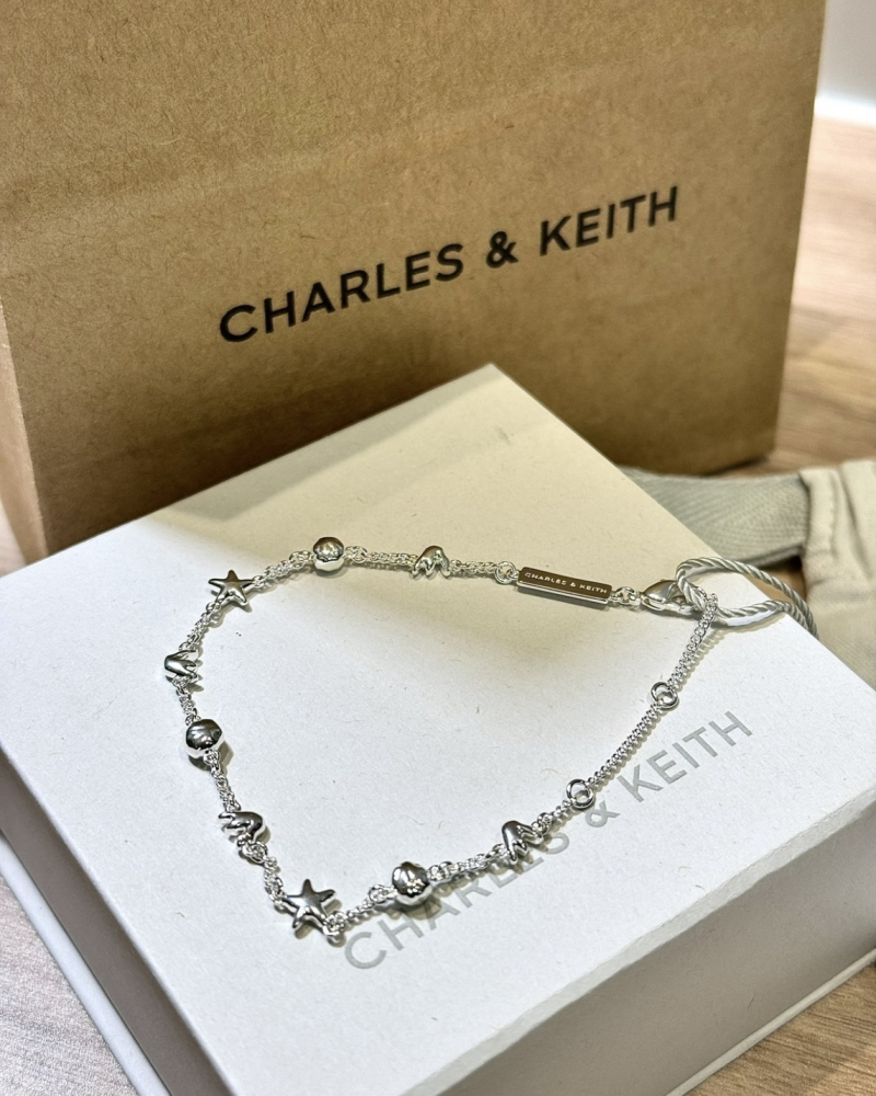預購｜CHARLES & KEITH 海星貝殼手鍊 銀色