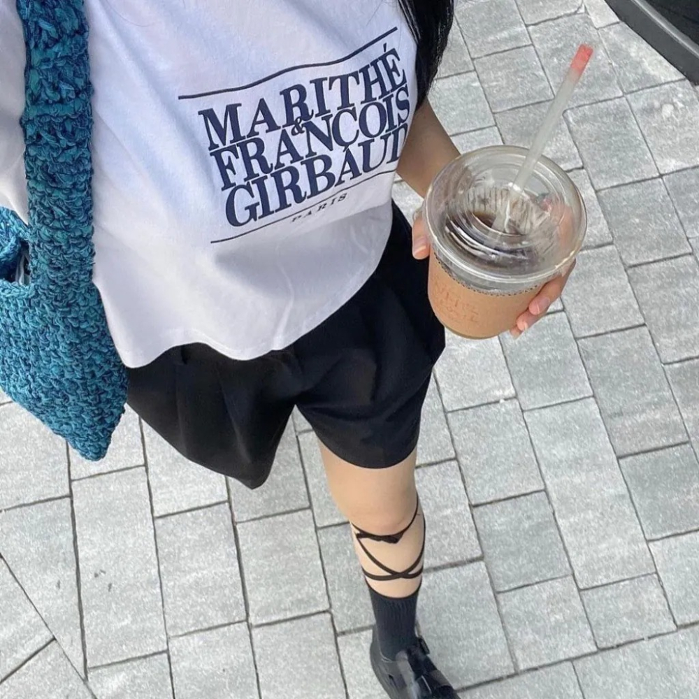 現貨｜MARITHE W CLASSIC LOGO TEE 白色