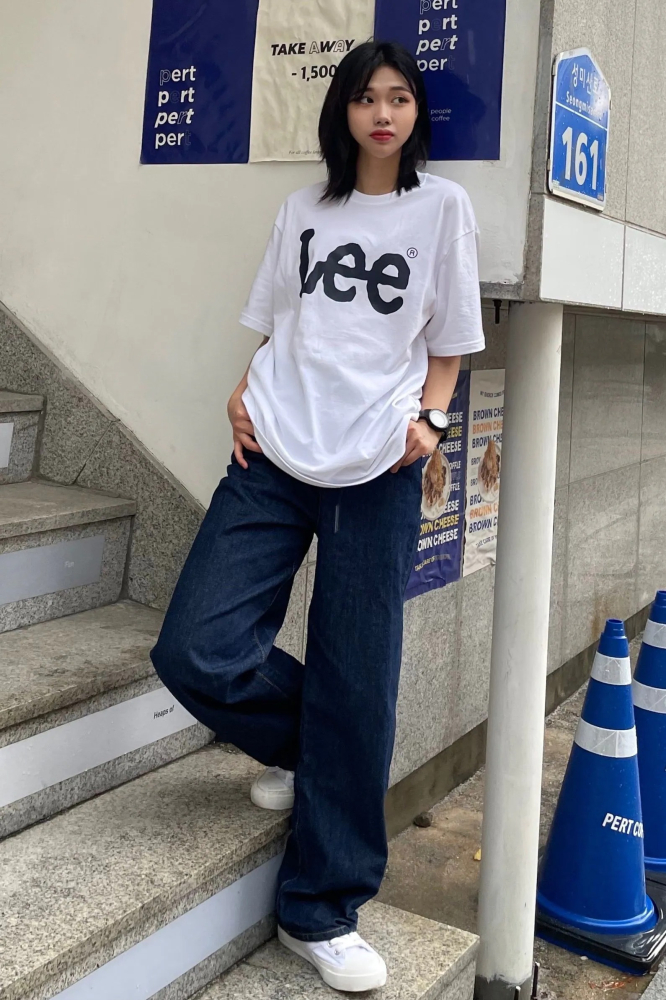 現貨｜LEE 基本款大LOGO 短T 白色