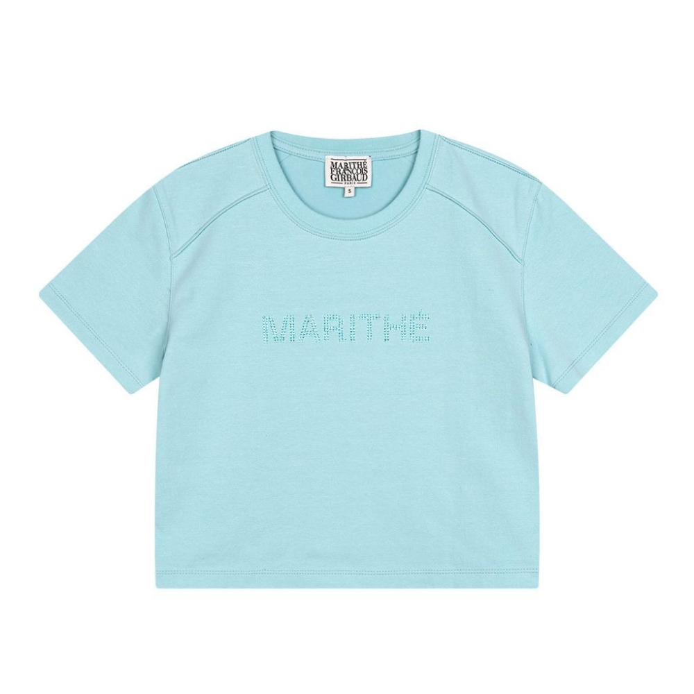 現貨｜MARITHE W HOTFIX LOGO CROP TEE 2色