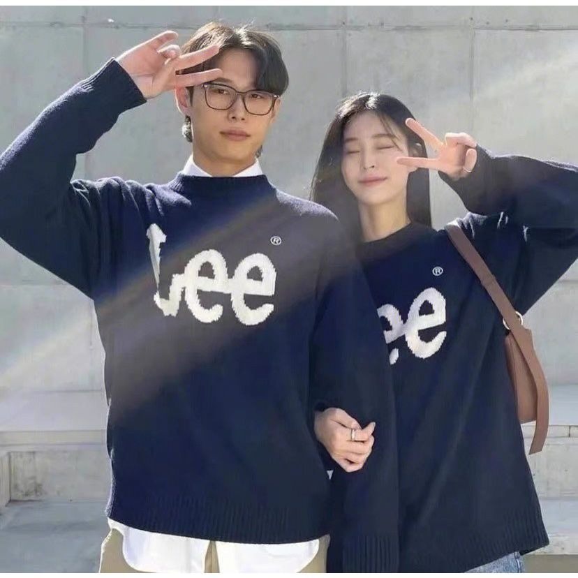 現貨｜LEE 基本款大LOGO毛衣 白色