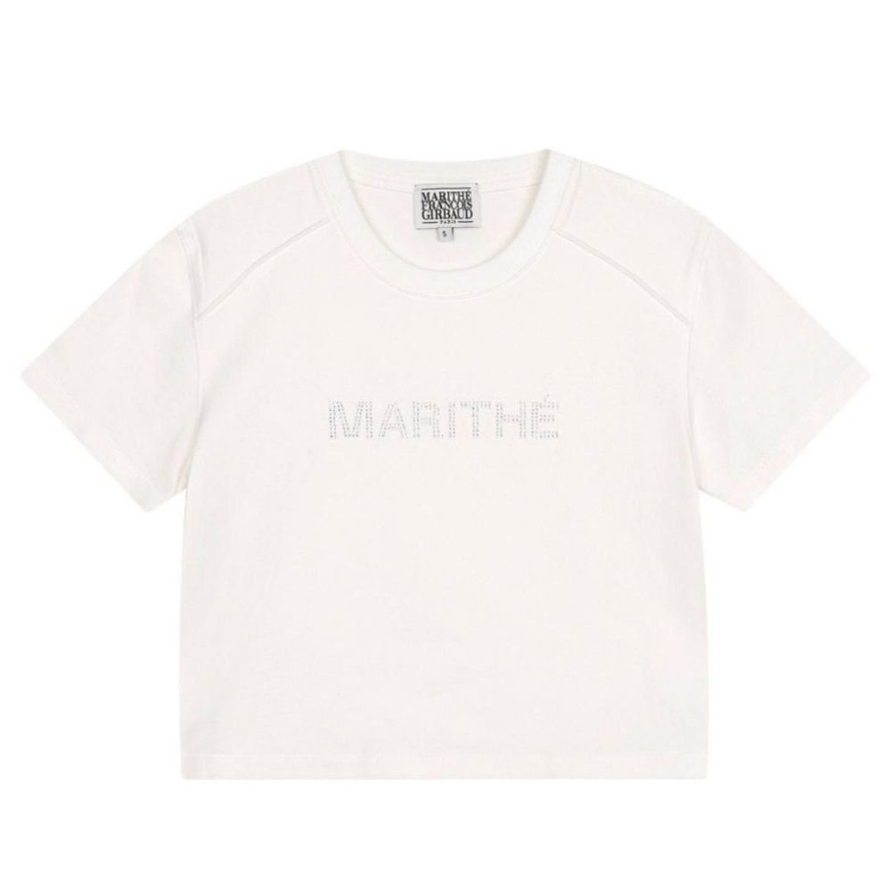 現貨｜MARITHE W HOTFIX LOGO CROP TEE 2色