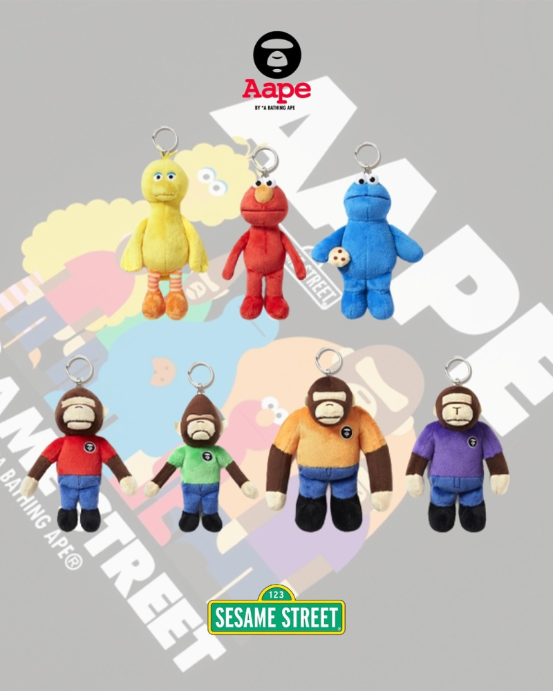 現貨｜AAPE x 芝麻街 聯名公仔