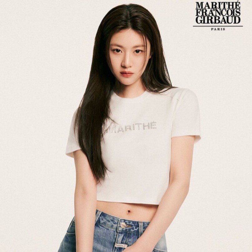 現貨｜MARITHE W HOTFIX LOGO CROP TEE 2色