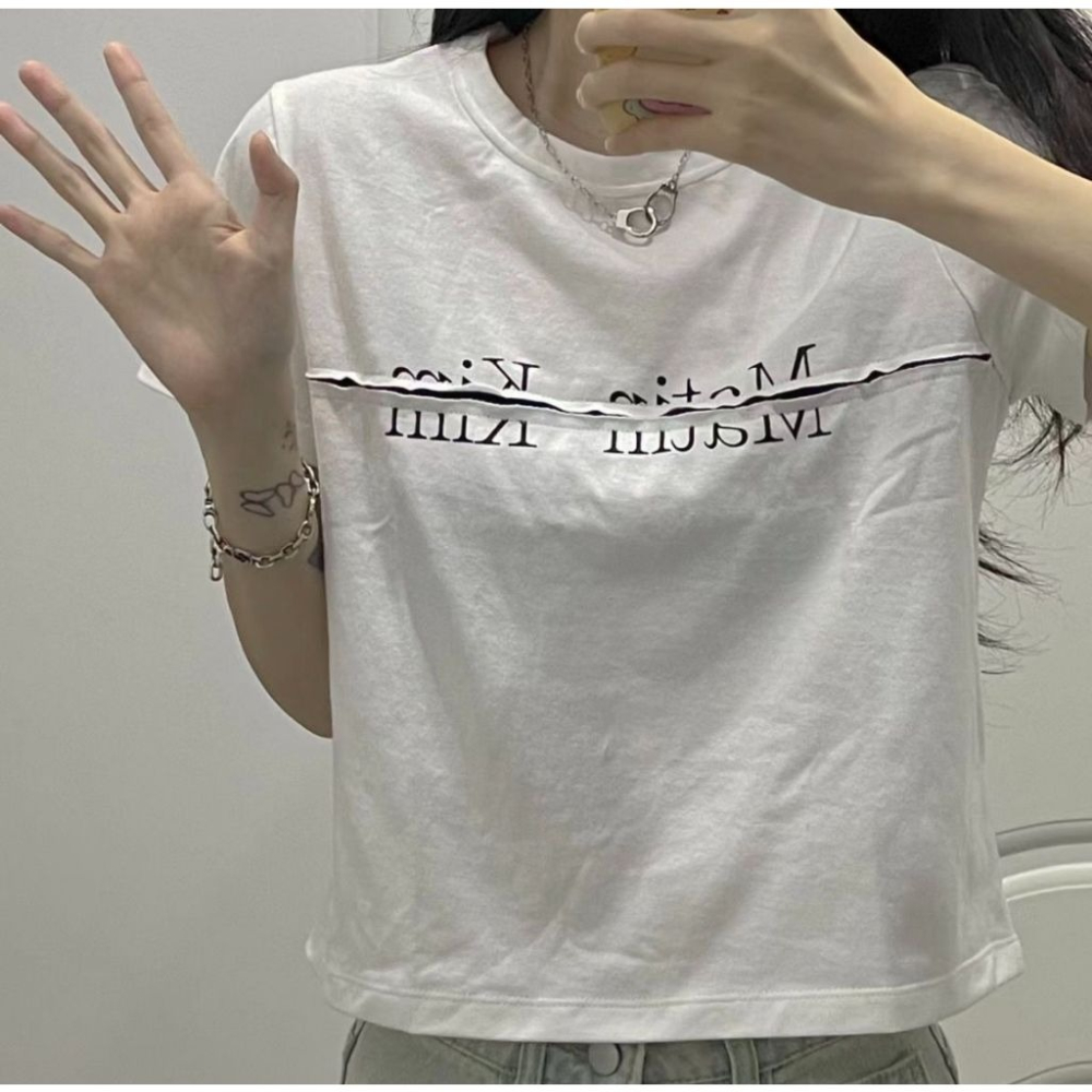 現貨｜MATIN KIM CUTTED LOGO CROP TOP 2色